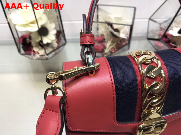 Gucci Sylvie Leather Mini Bag in Red Replica