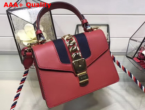 Gucci Sylvie Leather Mini Bag in Red Replica