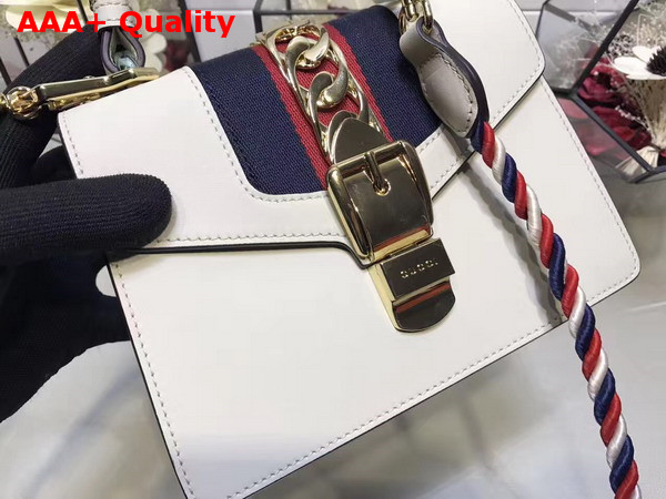 Gucci Sylvie Leather Mini Bag in White Replica