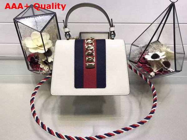 Gucci Sylvie Leather Mini Bag in White Replica