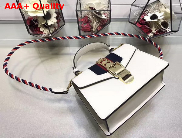 Gucci Sylvie Leather Mini Bag in White Replica