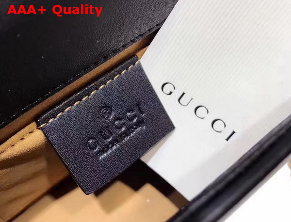 Gucci Sylvie Leather Mini Chain Bag in Black Calfskin Replica