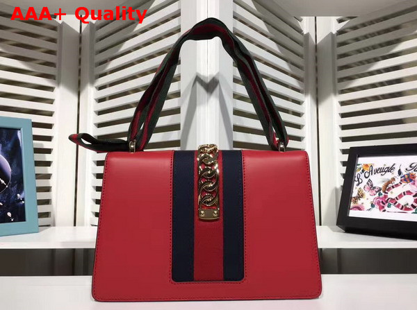 Gucci Sylvie Leather Shoulder Bag in Hibiscus Replica