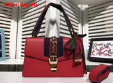 Gucci Sylvie Leather Shoulder Bag in Hibiscus Replica