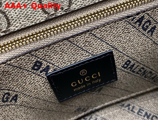 Gucci The Hacker Project Small Hourglass Bag Beige and Ebony GG Supreme Canvas 681697 Replica