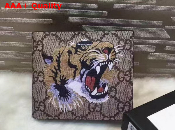 Gucci Tiger Print GG Supreme Wallet 451268 Replica