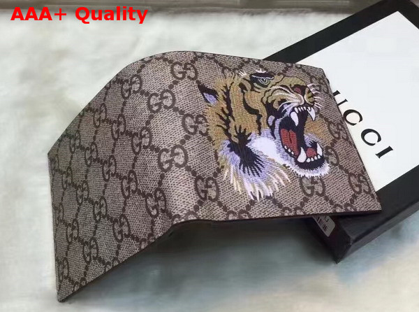 Gucci Tiger Print GG Supreme Wallet 451268 Replica