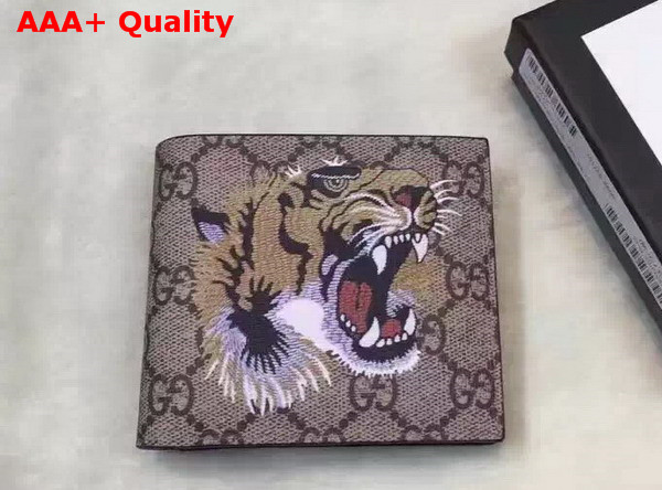 Gucci Tiger Print GG Supreme Wallet 451268 Replica