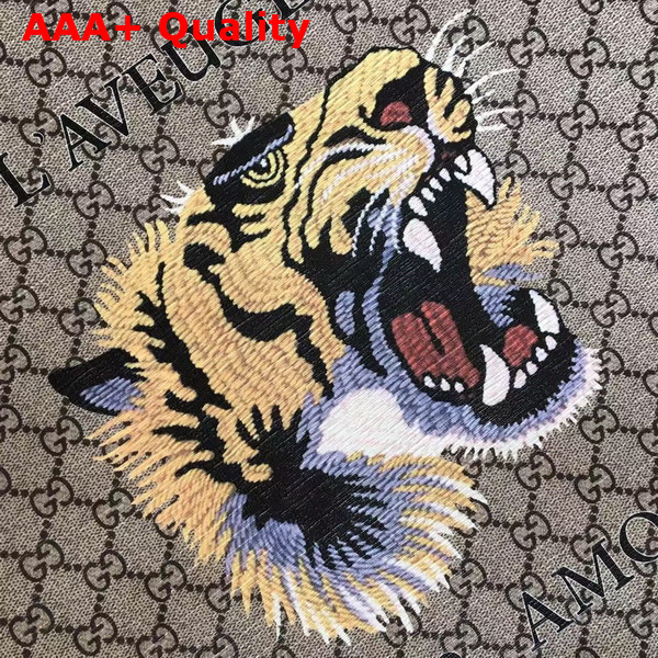 Gucci Tiger Print Soft GG Supreme Tote Replica