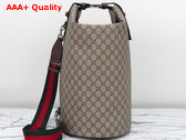 Gucci Top Handle GG Duffle Bag in Beige and Ebony GG Supreme Canvas 774542 Replica