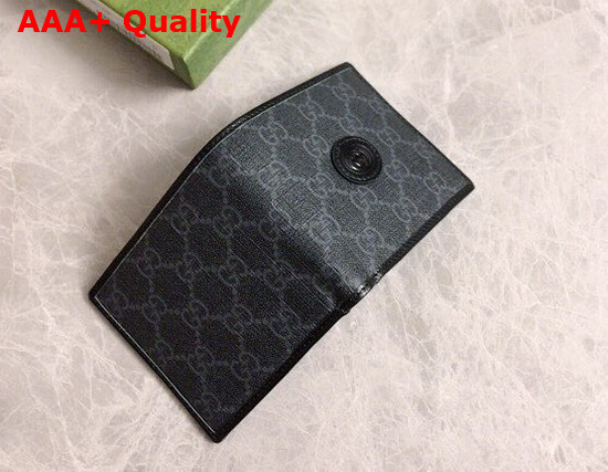 Gucci Wallet with Interlocking G in Black GG Supreme Canvas 671652 Replica