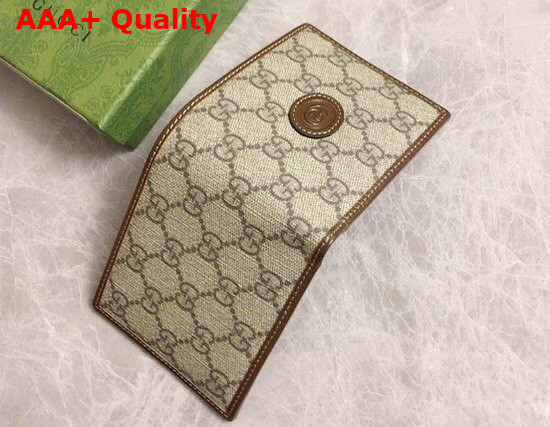 Gucci Wallet with Interlocking G in Brown GG Supreme Canvas 671652 Replica