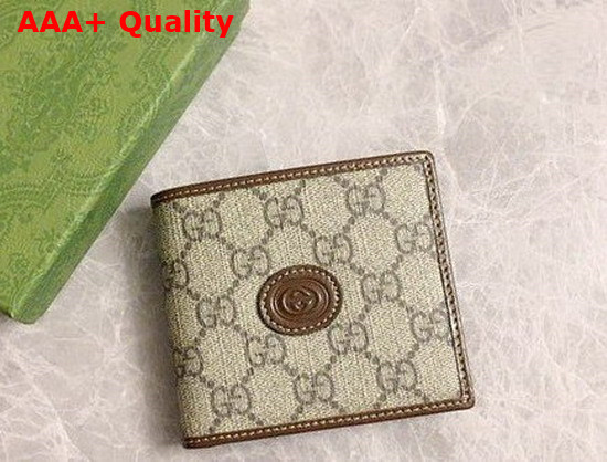 Gucci Wallet with Interlocking G in Brown GG Supreme Canvas 671652 Replica