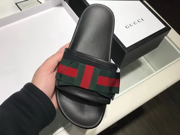 Gucci Web Bowknot Slipper in Black