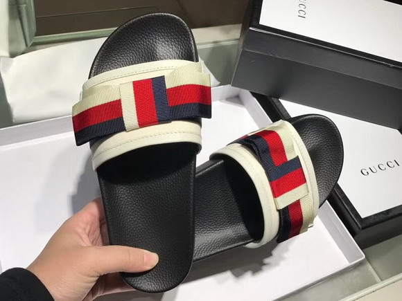 Gucci Web Bowknot Slipper in White