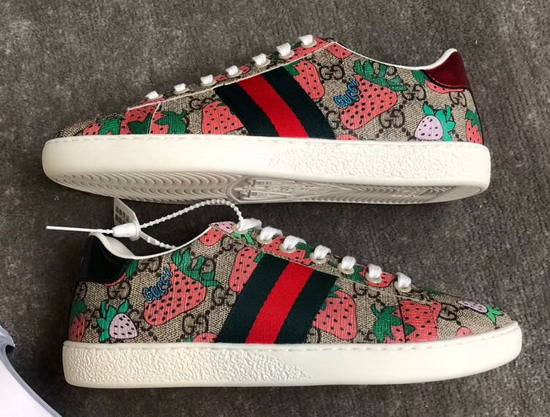 Gucci Womens Ace GG Gucci Strawbery Sneaker 433900