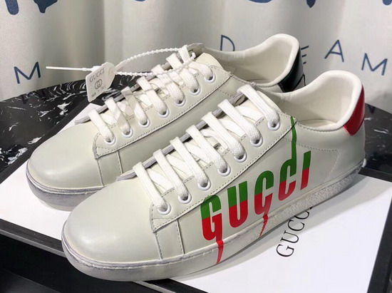 Gucci Womens Ace Sneaker with Gucci Blade White Leather 576137