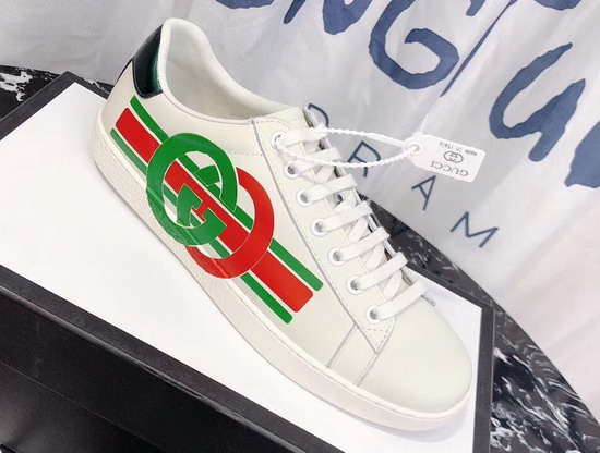 Gucci Womens Ace Sneaker with Interlocking G White Leather 577145