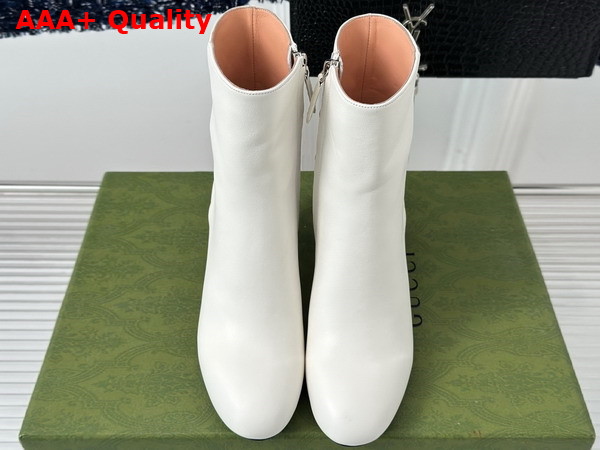 Gucci Womens Ankle Boot in White Leather 757740 Replica