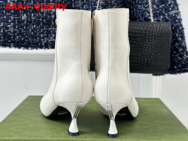 Gucci Womens Ankle Boot in White Leather 757740 Replica