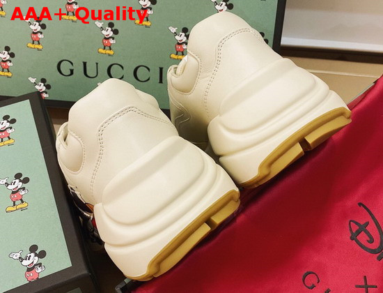 Gucci Womens Disney X Gucci Rhyton Sneaker Ivory Leather 602049 Replica