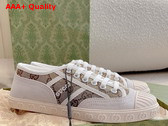 Gucci Womens GG Canvas Sneaker in Beige and Ebony Oirginal GG Canvas 759071 Replica