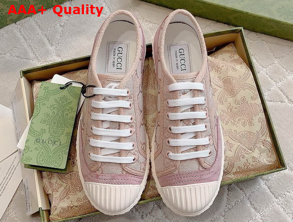 Gucci Womens GG Canvas Sneaker in Pink Oirginal GG Canvas 759071 Replica