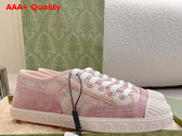 Gucci Womens GG Canvas Sneaker in Pink Oirginal GG Canvas 759071 Replica