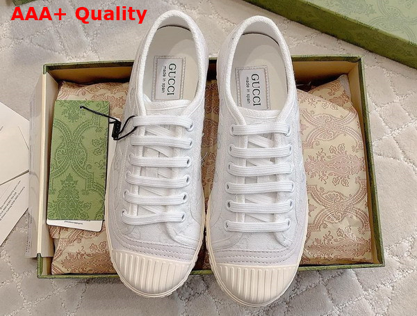 Gucci Womens GG Canvas Sneaker in White Oirginal GG Canvas 759071 Replica