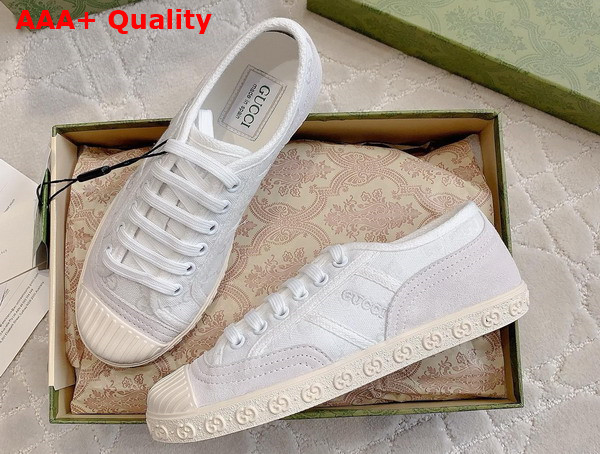 Gucci Womens GG Canvas Sneaker in White Oirginal GG Canvas 759071 Replica