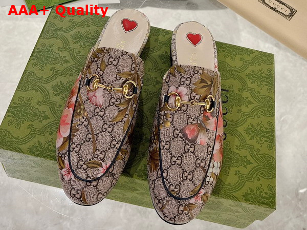 Gucci Womens GG Flora Princetown Slipper in Multicolor GG Supreme Flora Print Canvas Replica