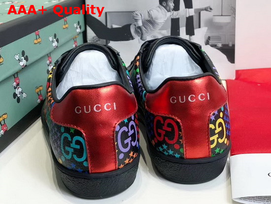 Gucci Womens GG Psychedelic Ace Sneaker Black GG Psychedelic Supreme Canvas 610086 Replica