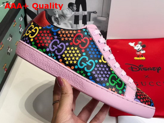 Gucci Womens GG Psychedelic Ace Sneaker Pink GG Psychedelic Supreme Canvas 610086 Replica