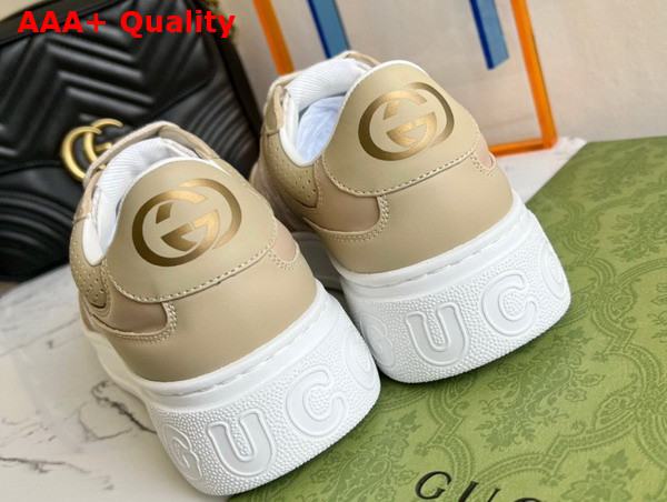 Gucci Womens GG Sneaker White and Beige GG Supreme Canvas 909595 Replica