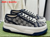 Gucci Womens GG Sneaker in Beige and Blue Original GG Canvas 746766 Replica