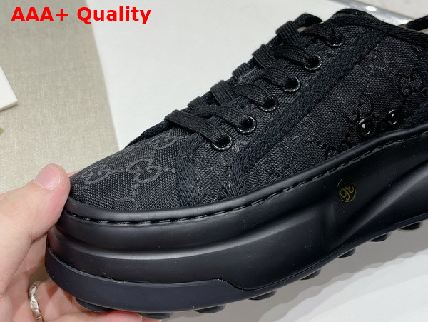 Gucci Womens GG Sneaker in Black Original GG Canvas 746766 Replica