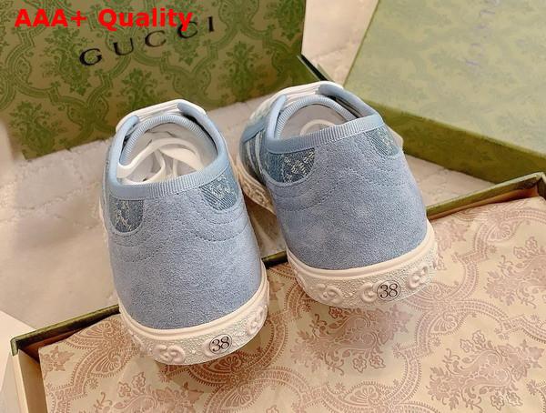 Gucci Womens GG Sneaker in Light Blue GG Denim 759071 Replica