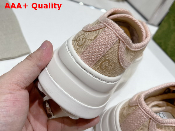 Gucci Womens GG Sneaker in Pink Original GG Canvas 746766 Replica