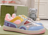 Gucci Womens Gucci Basket Sneaker Light Blue Demetra Demetra 700291 Replica