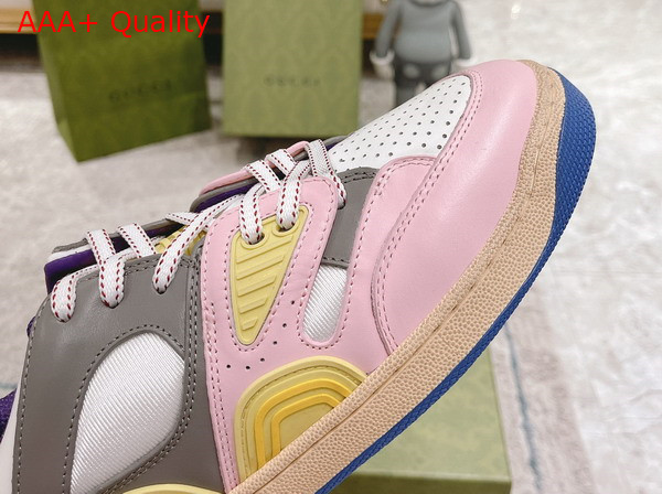 Gucci Womens Gucci Basket Sneaker Pink Demetra 700291 Replica