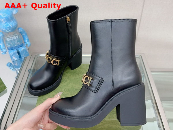 Gucci Womens Gucci Boot in Black Leather 750538 Replica