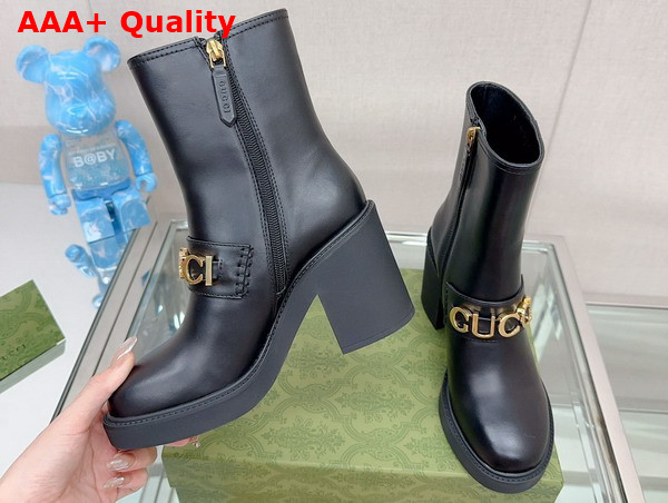 Gucci Womens Gucci Boot in Black Leather 750538 Replica