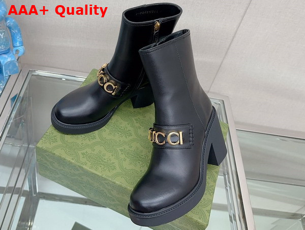 Gucci Womens Gucci Boot in Black Leather 750538 Replica