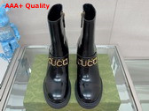 Gucci Womens Gucci Boot in Black Shiny Leather 750538 Replica