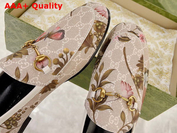 Gucci Womens Gucci Jordaan GG Flora Loafer Multicolor GG Supreme Flora Print Canvas 603323 Replica