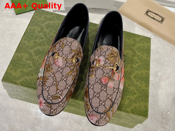 Gucci Womens Gucci Jordaan GG Flora Loafer in Multicolor GG Supreme Flora Print Canvas Replica