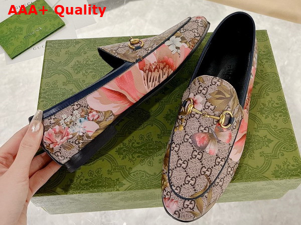 Gucci Womens Gucci Jordaan GG Flora Loafer in Multicolor GG Supreme Flora Print Canvas Replica