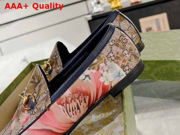 Gucci Womens Gucci Jordaan GG Flora Loafer in Multicolor GG Supreme Flora Print Canvas Replica