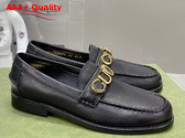 Gucci Womens Gucci Loafer in Black Leather 700036 Replica