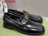 Gucci Womens Gucci Loafer in Shiny Black Leather 700036 Replica